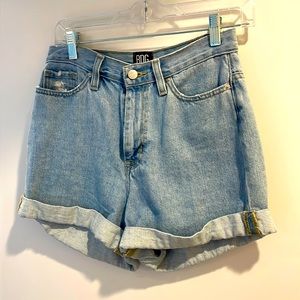 High waisted jean shorts